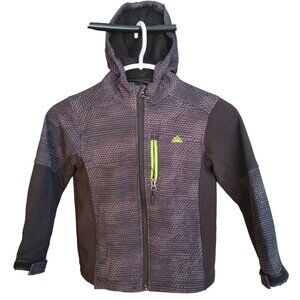 Snzou Performance Unisec Kids Gray/Black Long Sleeve Hooded Sweater Jacket S/6